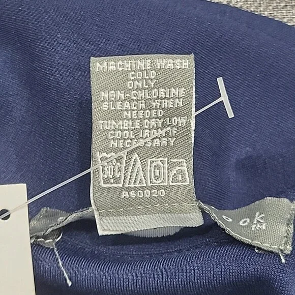 Jessica Holbrook Womens Button Front Shirt 3X Plus Size Navy Long Sleeves Top - Picture 7 of 8